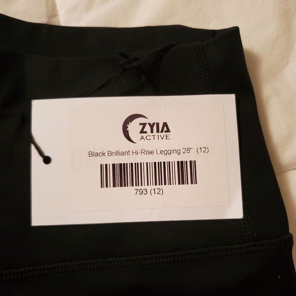 NWT Zyia Black Brilliant Hi-Rise Legging Pa - Picture 5 of 8